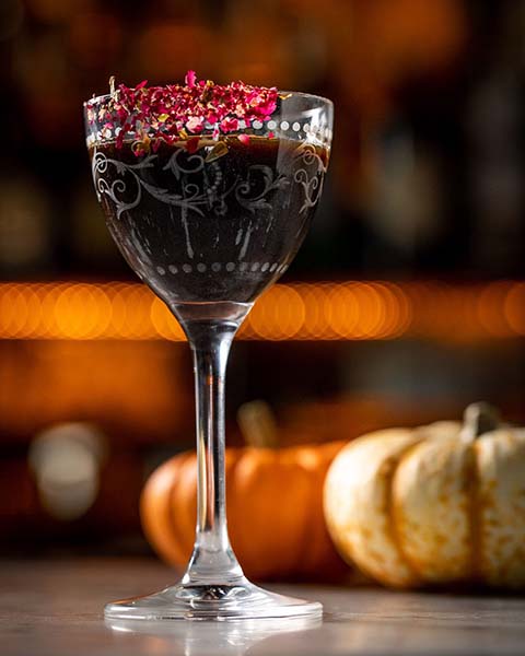Halloween themed cocktail at Antica Pesa.